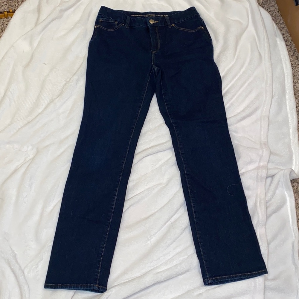 Women's Chico’s so slimming girlfriend slim leg jean,  sz 4R